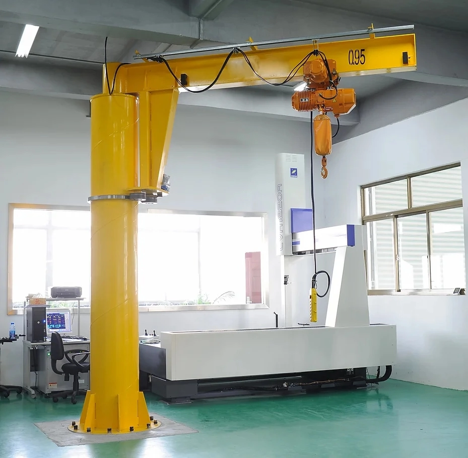 500kg 1ton 2ton Workshop Workstation Electric Crane 360 Degree Rotation Free Standing Column Mounted Jib Crane